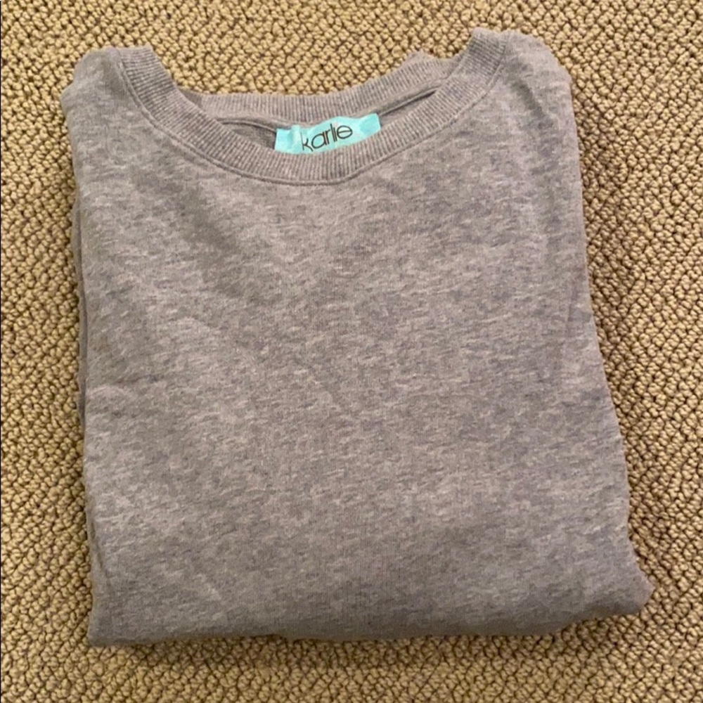 Gray puff sleeve sweatshirt